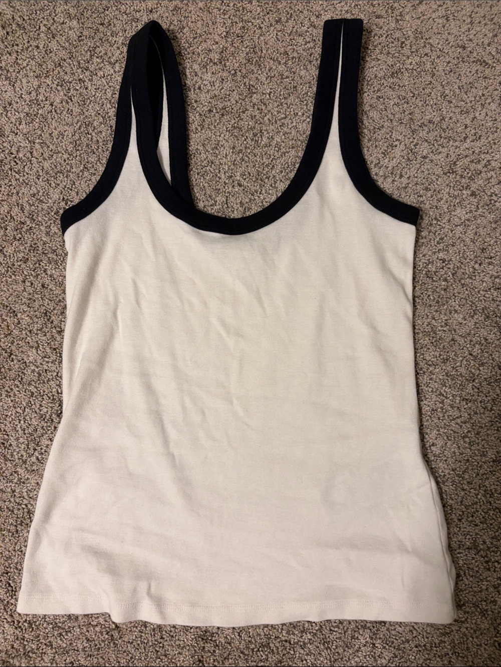 Abercrombie & Fitch White Tank with Black Trim